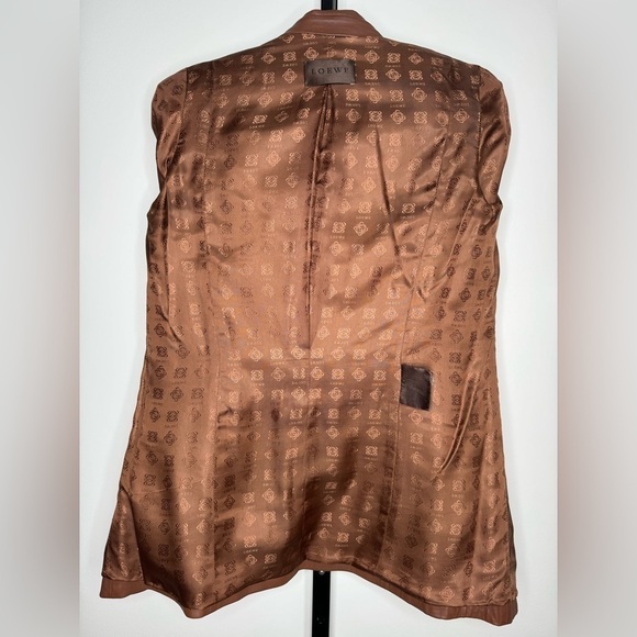 Loewe Vintage Cognac Brown Leather Blazer – Size 38 (US 6) - Picture 6 of 9